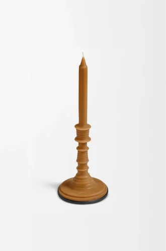 Bougeoir en cire d&rsquo;abeille bronze Ambre
