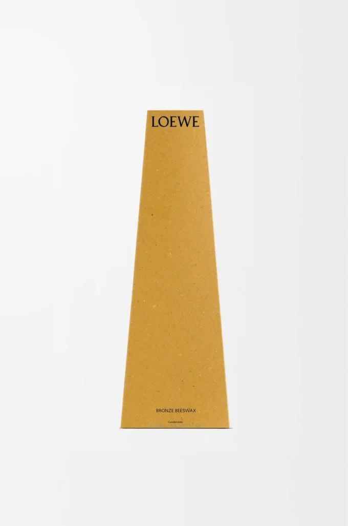 Bougeoir en cire d&rsquo;abeille bronze Ambre