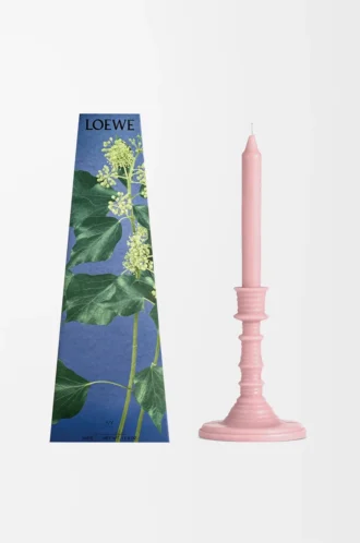 Bougeoir en cire Ivy Rose pâle