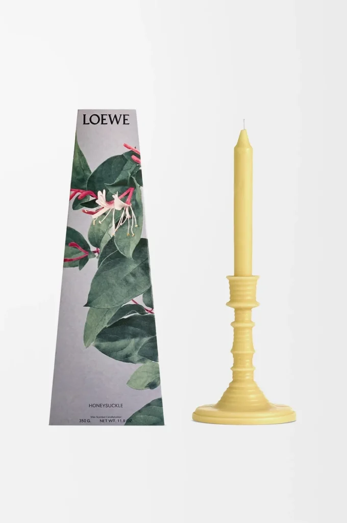 Bougeoir en cire parfumé au chèvrefeuille Jaune