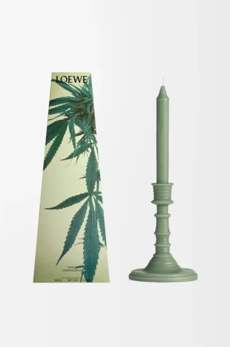 Bougeoir en cire parfumé à l&rsquo;essence de marijuana Vert foncé