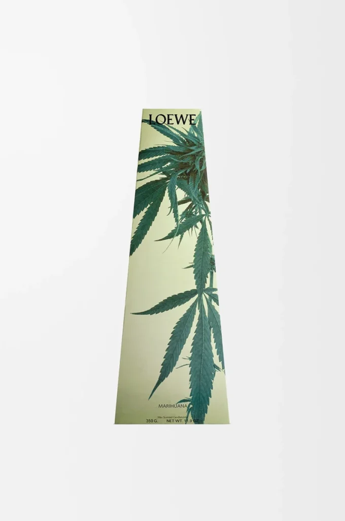 Bougeoir en cire parfumé à l&rsquo;essence de marijuana Vert foncé