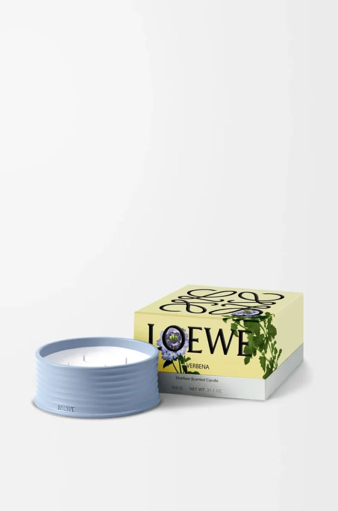 Bougie d&rsquo;extérieur à la verveine Baby Blue
