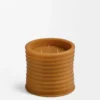 Bougie moyenne en cire d&rsquo;abeille bronze ambrée