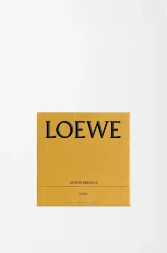 Bougie moyenne en cire d&rsquo;abeille bronze ambrée