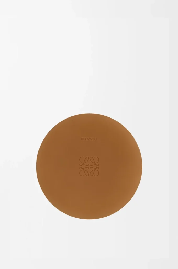 Bougie moyenne en cire d&rsquo;abeille bronze ambrée