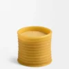 Bougie moyenne en cire d&rsquo;abeille jaune