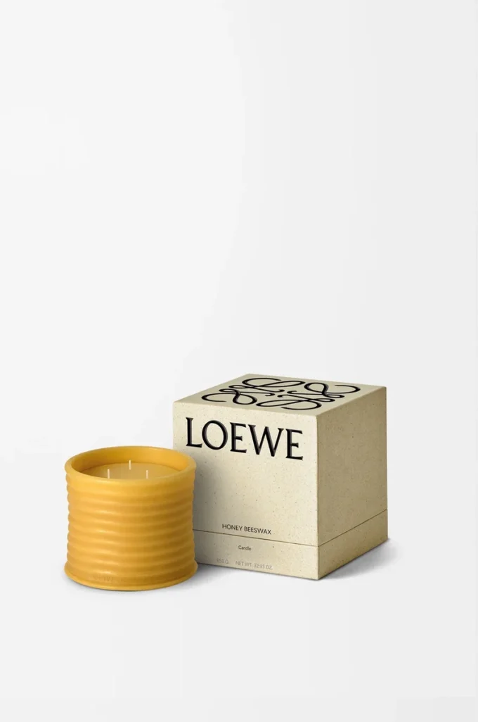 Bougie moyenne en cire d&rsquo;abeille jaune