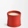 Bougie moyenne Feuilles de tomate Rouge