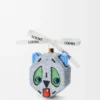 Boule de Noël Futurist Cat en verre soufflé Blanc