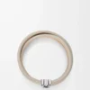 Bracelet Anagram Bombé torsadé en cuir de veau Corda