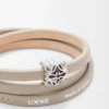 Bracelet Anagram Bombé torsadé en cuir de veau Corda