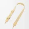 Bracelet Anagram en jacquard et cuir de veau Vanilla