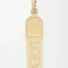 Bracelet Anagram en jacquard et cuir de veau Vanilla