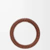 Bracelet entrelacé en cuir de veau classique Tan
