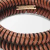 Bracelet entrelacé en cuir de veau classique Tan