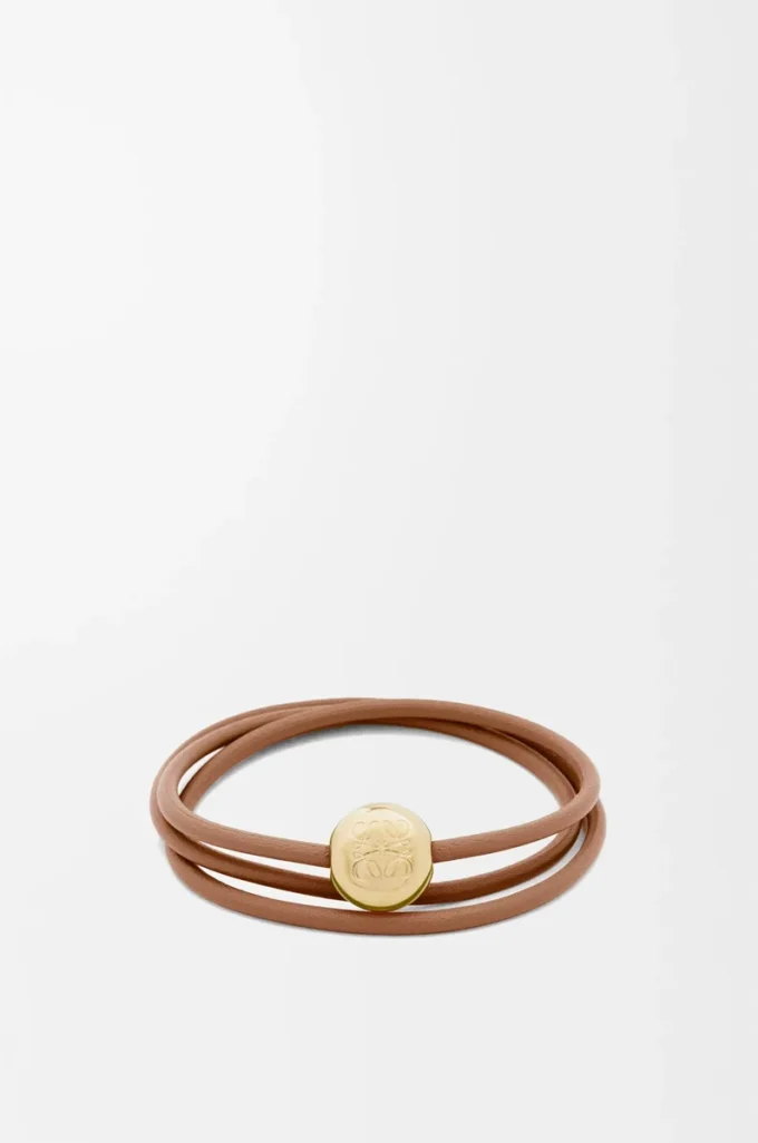 Bracelet Pebble en cuir de veau Warm Desert