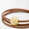 Bracelet Pebble en cuir de veau Warm Desert