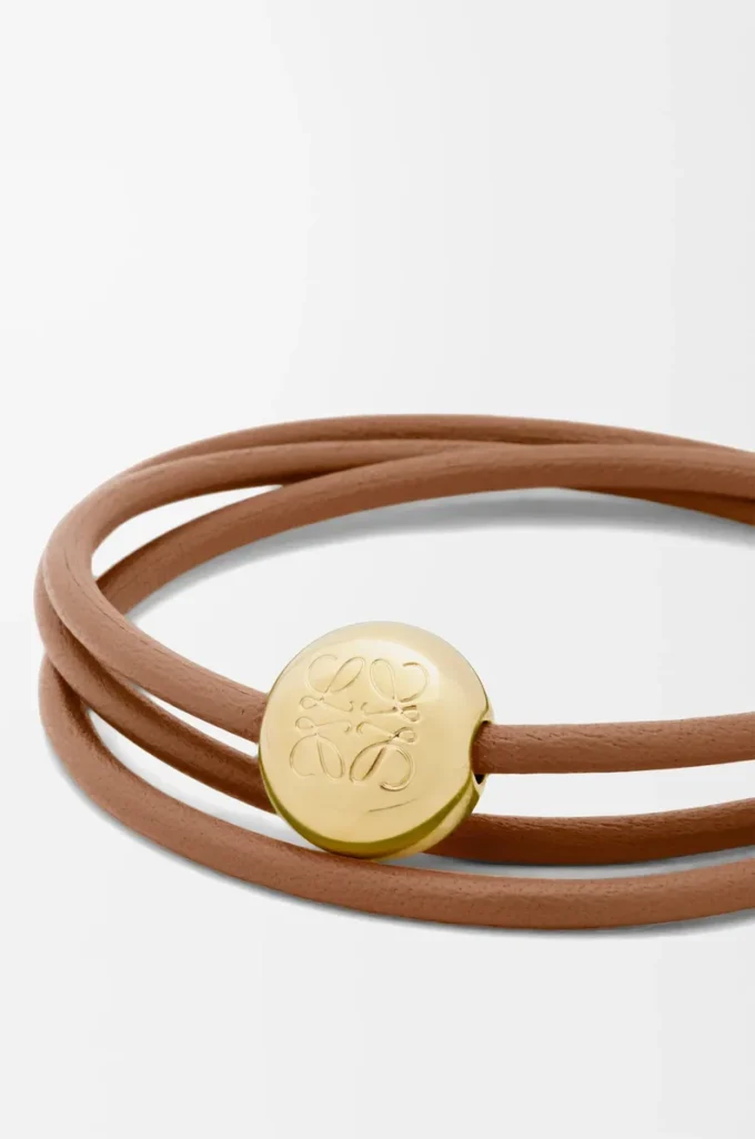 Bracelet Pebble en cuir de veau Warm Desert