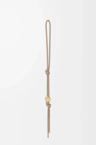 Bracelet personnalisable en cuir de veau classique Sand/Gold