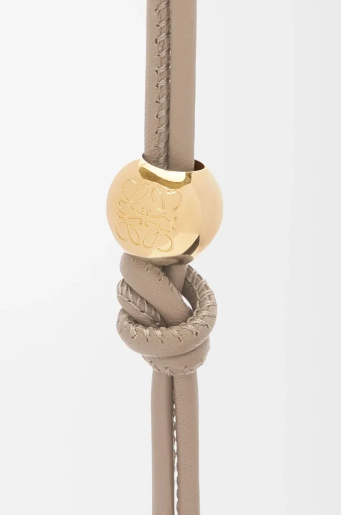 Bracelet personnalisable en cuir de veau classique Sand/Gold