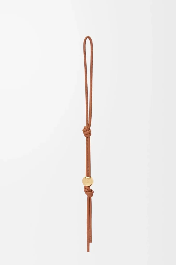 Bracelet personnalisable en cuir de veau classique Tan/Gold Bracelet personnalisable en cuir de veau classique Tan/Gold