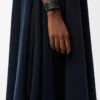 Bracelet slap en cuir de veau noir