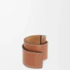 Bracelet Slap en cuir de veau Tan