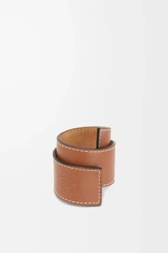 Bracelet Slap en cuir de veau Tan