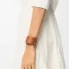 Bracelet Slap en cuir de veau Tan