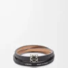 Bracelet torsadé Anagram Bombé en cuir de veau ardoise Bracelet torsadé Anagram Bombé en cuir de veau ardoise