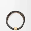 Bracelet torsadé en cuir de veau Tan Bracelet torsadé en cuir de veau Tan