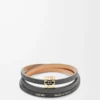 Bracelet Twist en cuir de veau noir Bracelet Twist en cuir de veau noir