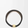 Bracelet Twist en cuir de veau noir Bracelet Twist en cuir de veau noir