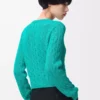 Cardigan en coton turquoise