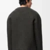 Cardigan en laine et soie Kaki/Bleu