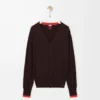 Cardigan en laine Marron/Orange