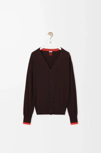 Cardigan en laine Marron/Orange