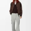 Cardigan en laine Marron/Orange