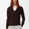 Cardigan en laine Marron/Orange
