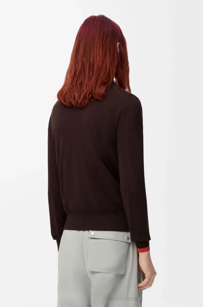 Cardigan en laine Marron/Orange