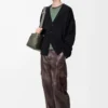 Cardigan en laine mélangée noir