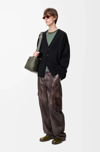 Cardigan en laine mélangée noir
