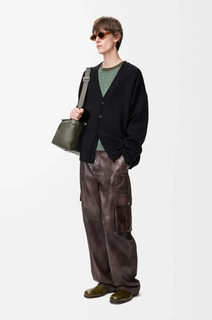 Cardigan en laine mélangée noir