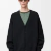 Cardigan en laine mélangée noir