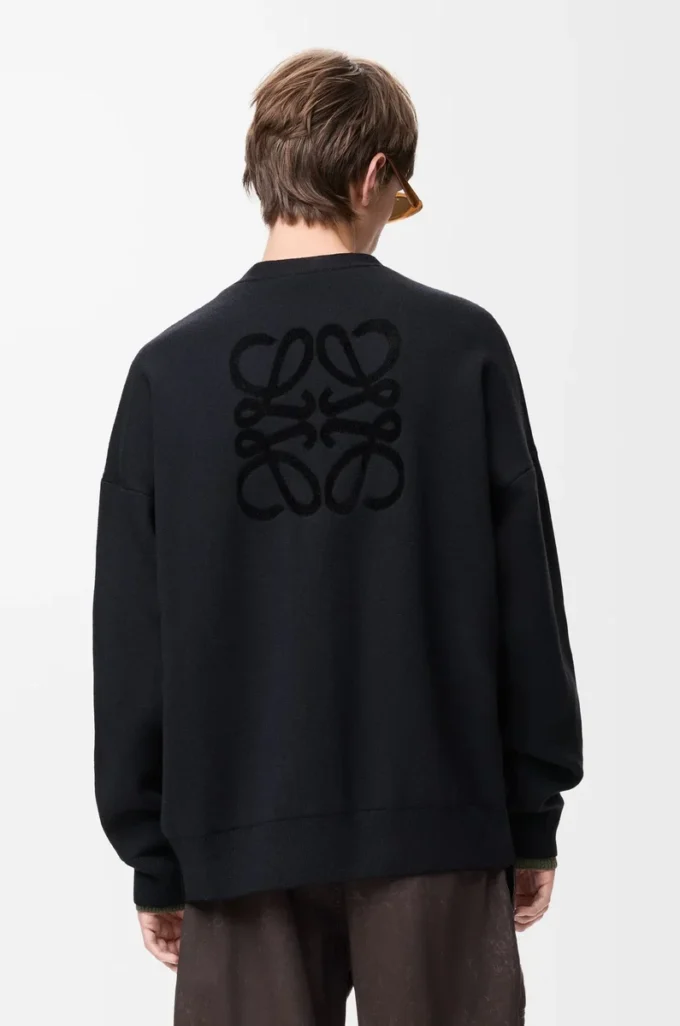 Cardigan en laine mélangée noir