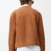 Cardigan en peau lainée couleur caramel Cardigan en peau lainée couleur caramel