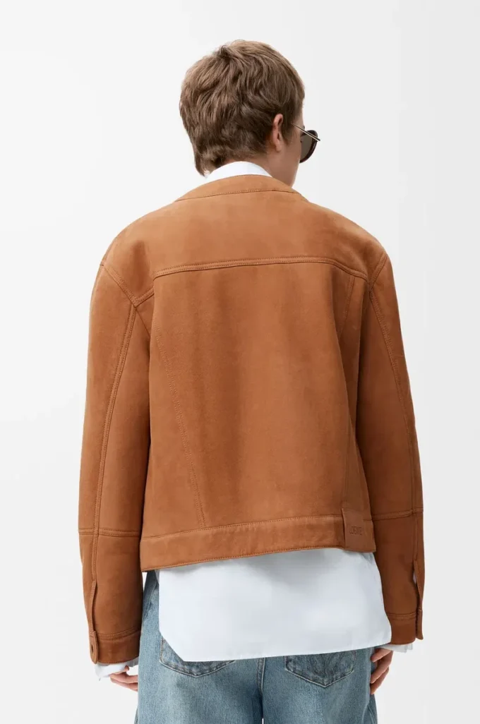 Cardigan en peau lainée couleur caramel Cardigan en peau lainée couleur caramel