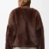 Cardigan en peau lainée Marron Cardigan en peau lainée Marron