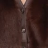 Cardigan en peau lainée Marron Cardigan en peau lainée Marron